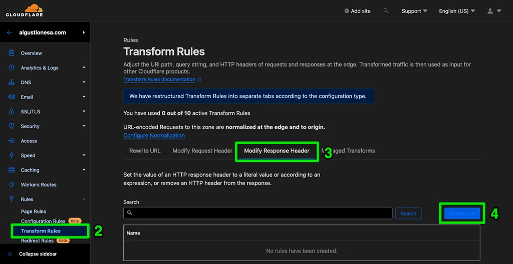 Steps 2 to 4: How to Add Security Headers Using Cloudflare.